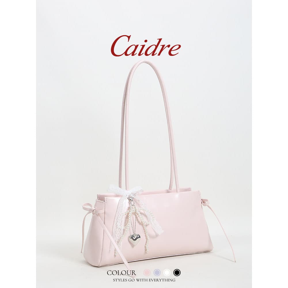 Bolsa bolsa transversal feminino Caidre Coreano Baguette Bolsa Feminina Pérola Arco Axila Ordem Bolsa de Ombro Nicho Des