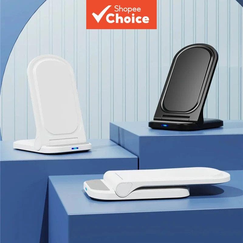 Suporte Dobrável Carregador Sem Fio 15W para iPhone 14 13 12 11 X Pro Max 15 Plus 8 Samsung S22 S20 S10 Xiaomi Estação