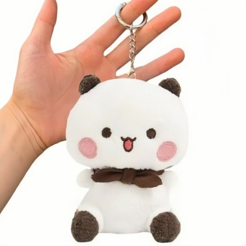 Chaveiro de Panda de pelúcia Dos, boneca de pelúcia de casal Bubu e Dudu, presente fofo JPOI