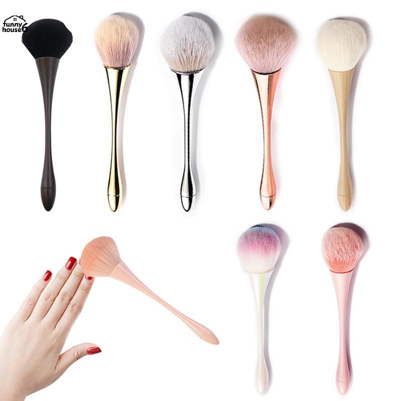 Divertido Escova De Limpeza De Poeira Para Unhas , Manicure , Arte De Unha , Cabeça Grande , Flor , Pó , Blush , Salão D