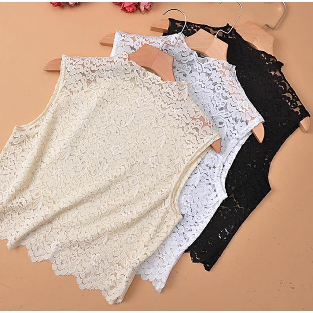 Combinando novo estilo estiramento renda colar falso feminino All-Match gola falsa camisa de renda estilo outono fundo s
