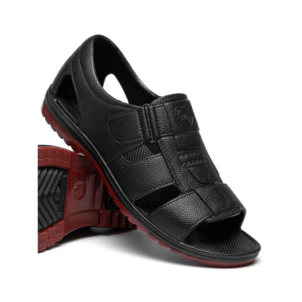 Sandálias de borracha respiráveis masculinas verão cozinha oficina sapatos de trabalho à prova dwaterproof água antiderr