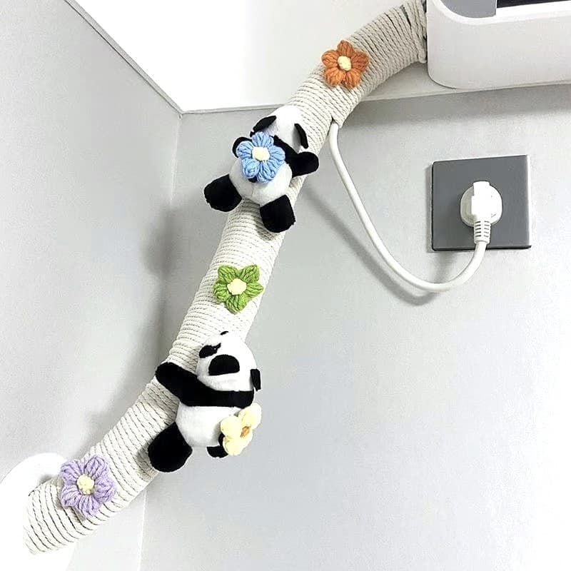 Decoração de tubo de ar condicionado, bloqueio de corda de cânhamo, embelezamento, varanda, tubo de esgoto, tubo de aque
