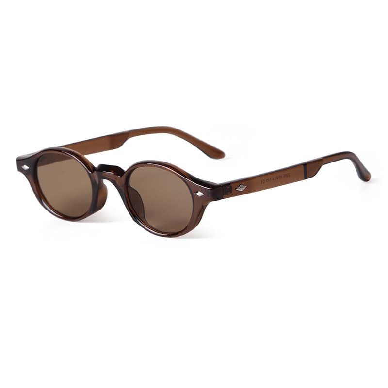 Sênior Sentido Masculino Feminino Óculos De Sol Moda Oval Arroz Decoração Do Prego Quadro Ao Ar Livre Rua Tiro Proteção