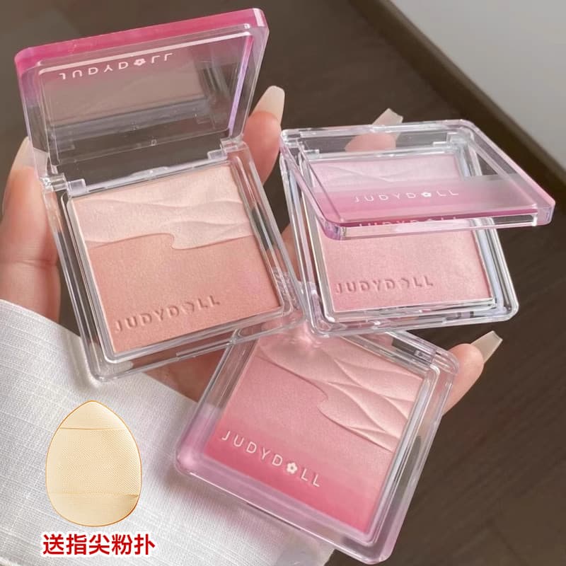 Novo produto brilho de água judydoll judydoll judydoll Shimmer água cetim Blush duas cores expansão atmosfera cor creme
