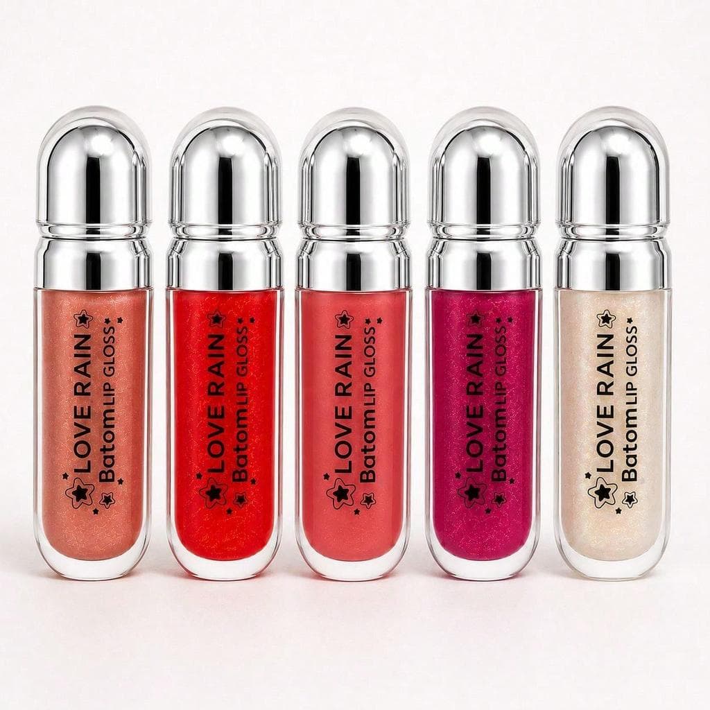 Batom Lip Gloss Love Rain Kit Lip Gloss Brilho Labial Efeito Volume Bling Glow Hidratante Longa Duração