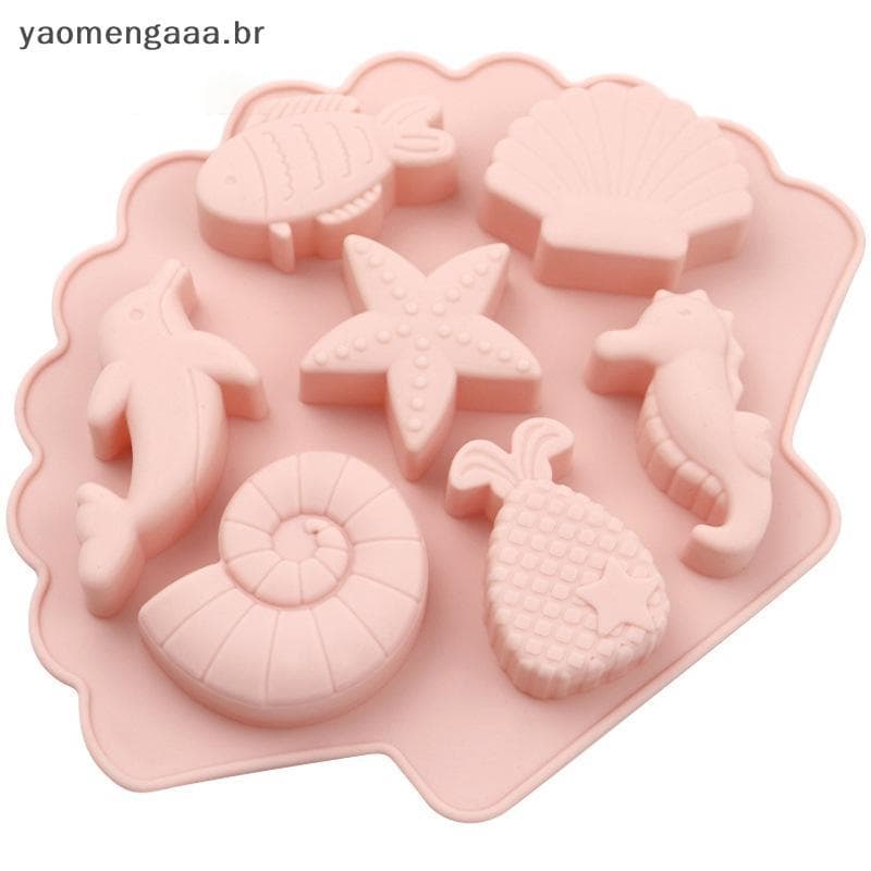 [yaoaa] Criaturas Do Mar Silicone Moldador Fondant Assando Bolo Resina De Chocolate DIY Molde De Peixe Ferramentas De De