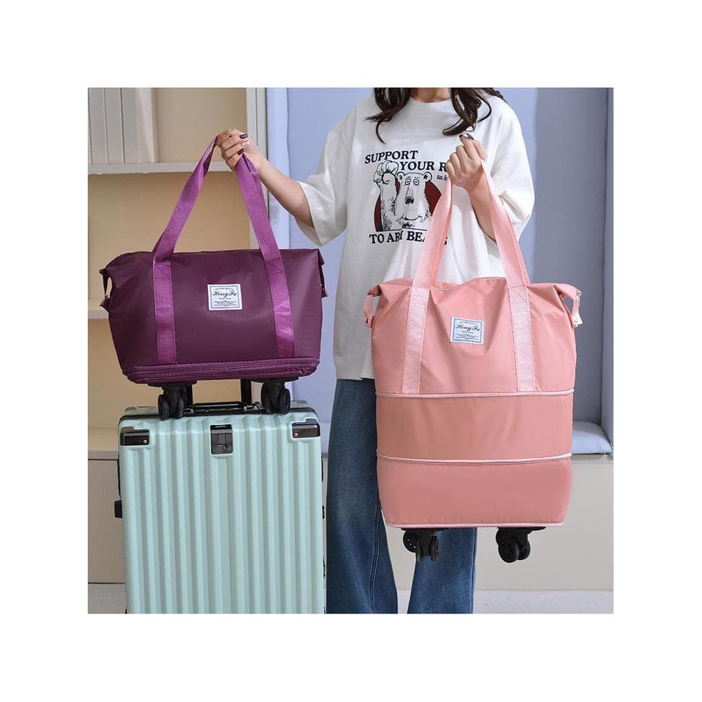 Bagagem extensível Bolsa Viagem Bolsa Roda Universal de grande capacidade Viagem de negócios para estudantes Esperando p
