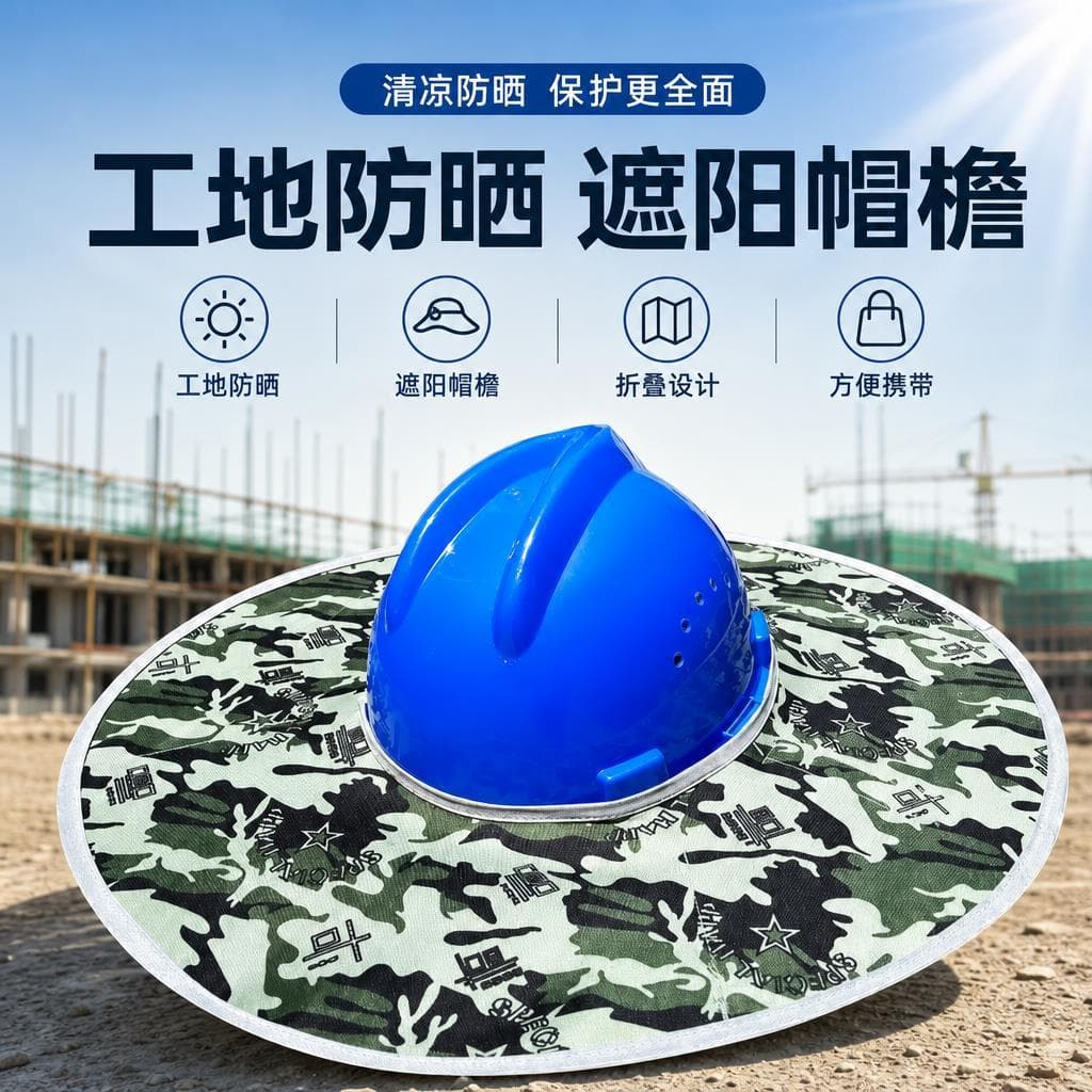 Capacete de segurança para canteiro de obras, protetor solar, masculino, aba Extra grande, primavera verão, chapéu de co