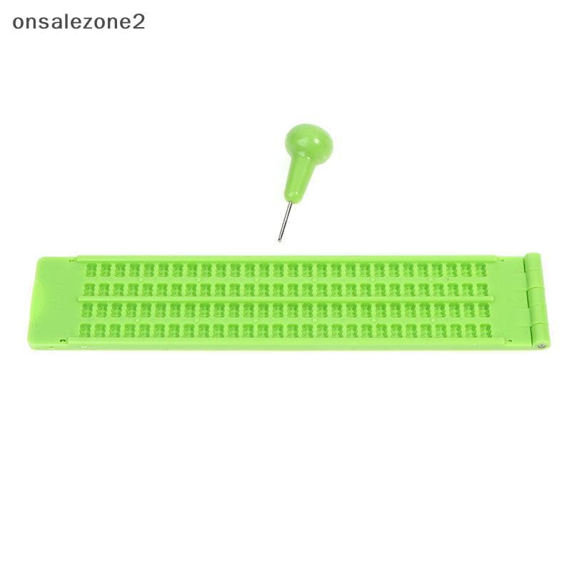ONS Plástico Braille Escrita Slate School Portátil Prático Com Stylus Practice BR