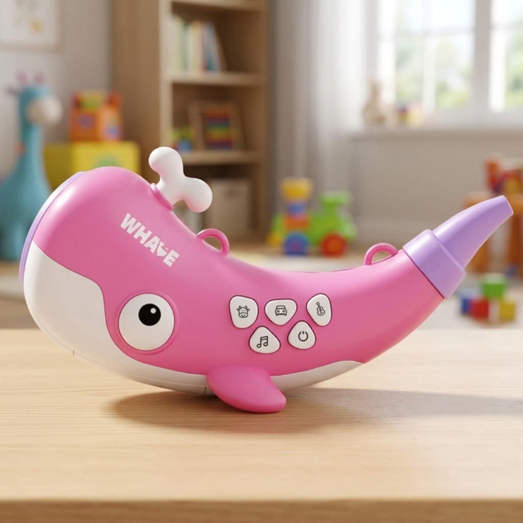 Apito De Brinquedo Com Alça , Baleia Distinta , Diversão Sensorial Para Crianças , Brincadeira De Simulação , Prática De