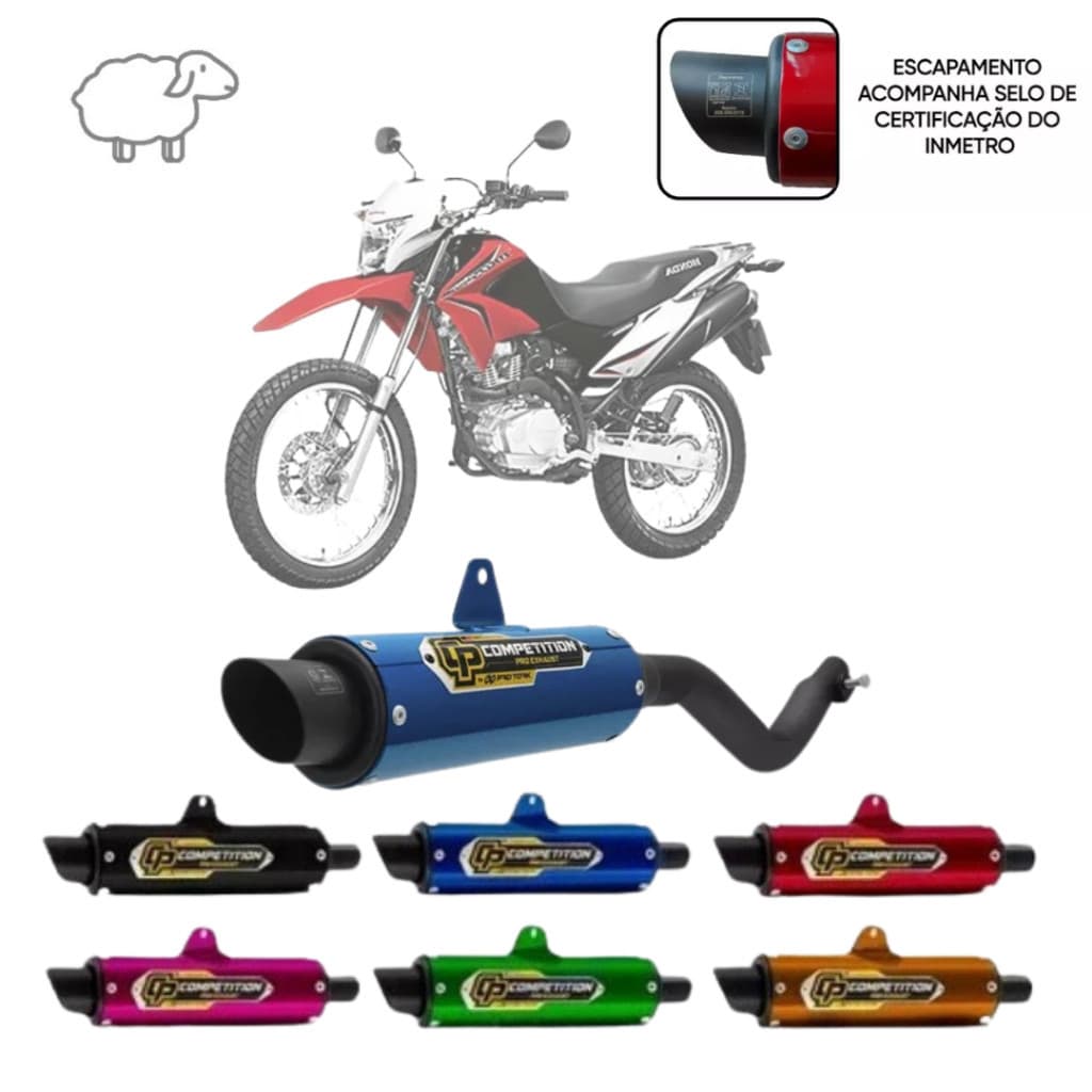 Escapamento Esportivo Bros Moto Honda Nxr 150 2009 2010 2011 2012 2013 2014 Competition Pro Tork