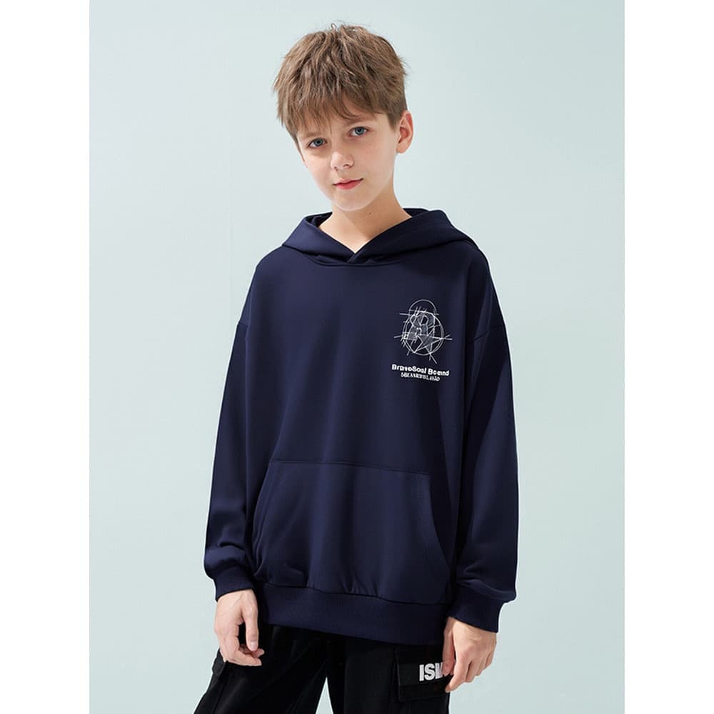 Hoo moletom para meninos, roupa de rua, Casual, infantil, solto, manga comprida, estilo esportivo, adolescente, crianças