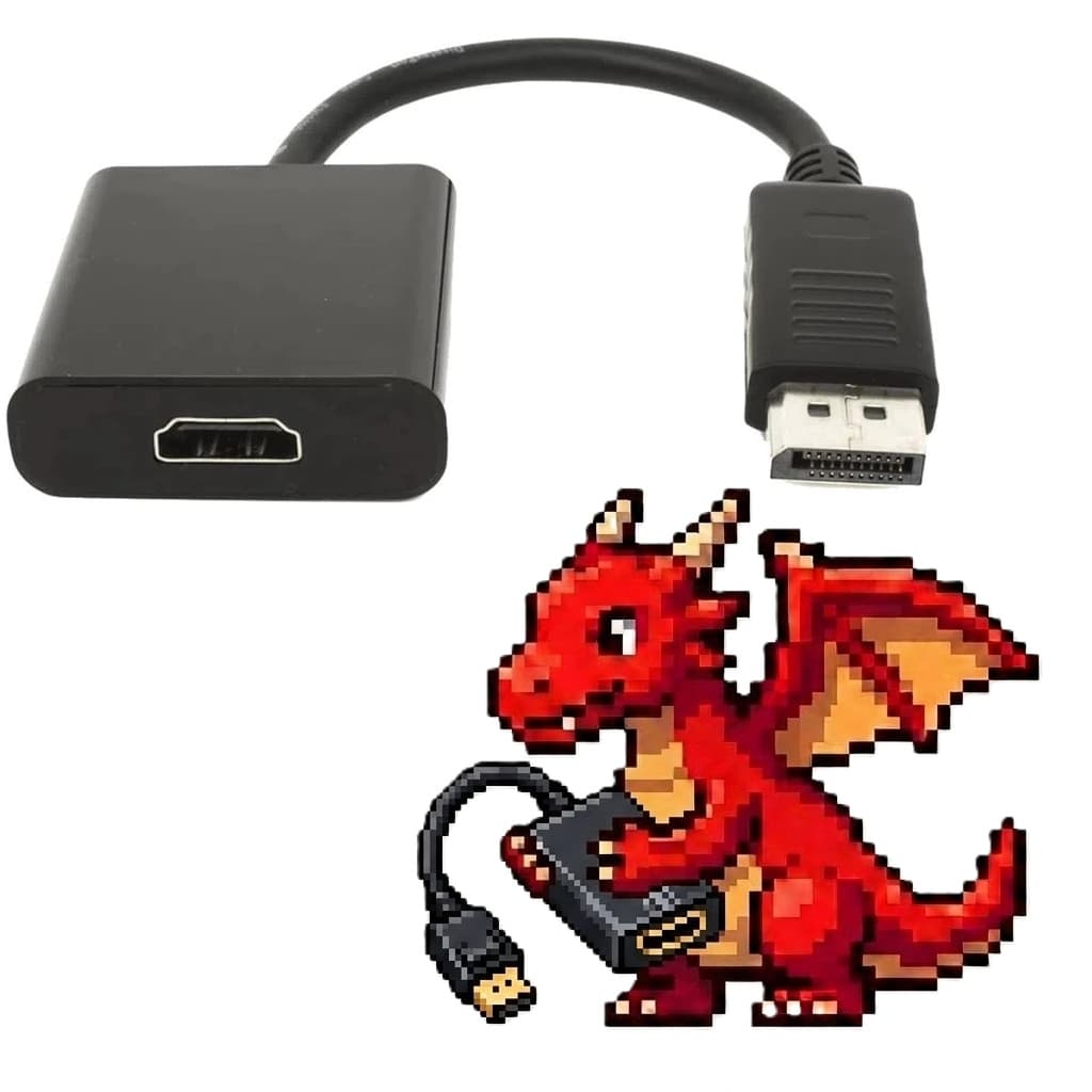 Adaptador De Vídeo DisplayPort Para HDMI Cabo Transmissão Áudio E Vídeo