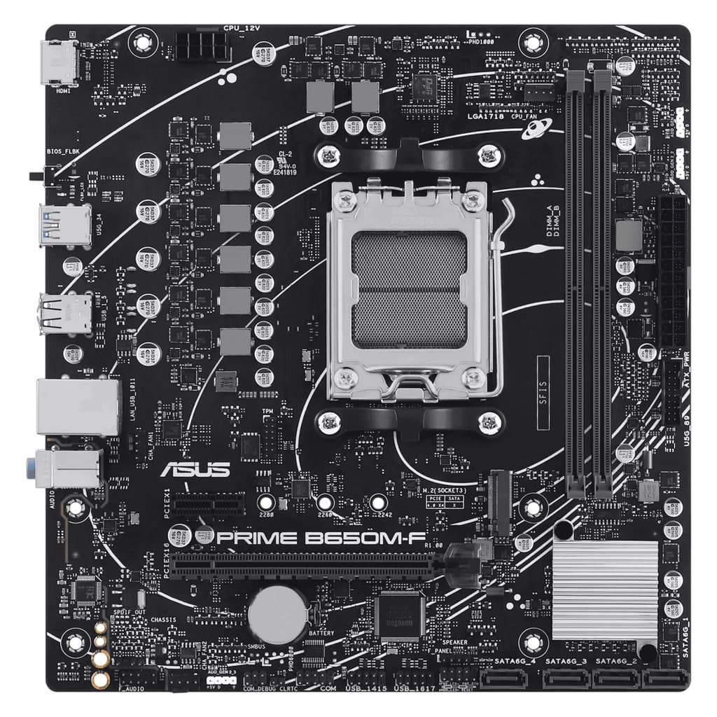Placa Mãe Asus Prime B650M-F – Socket AM5 – Chipset AMD B650 – DDR5 – Micro ATX
