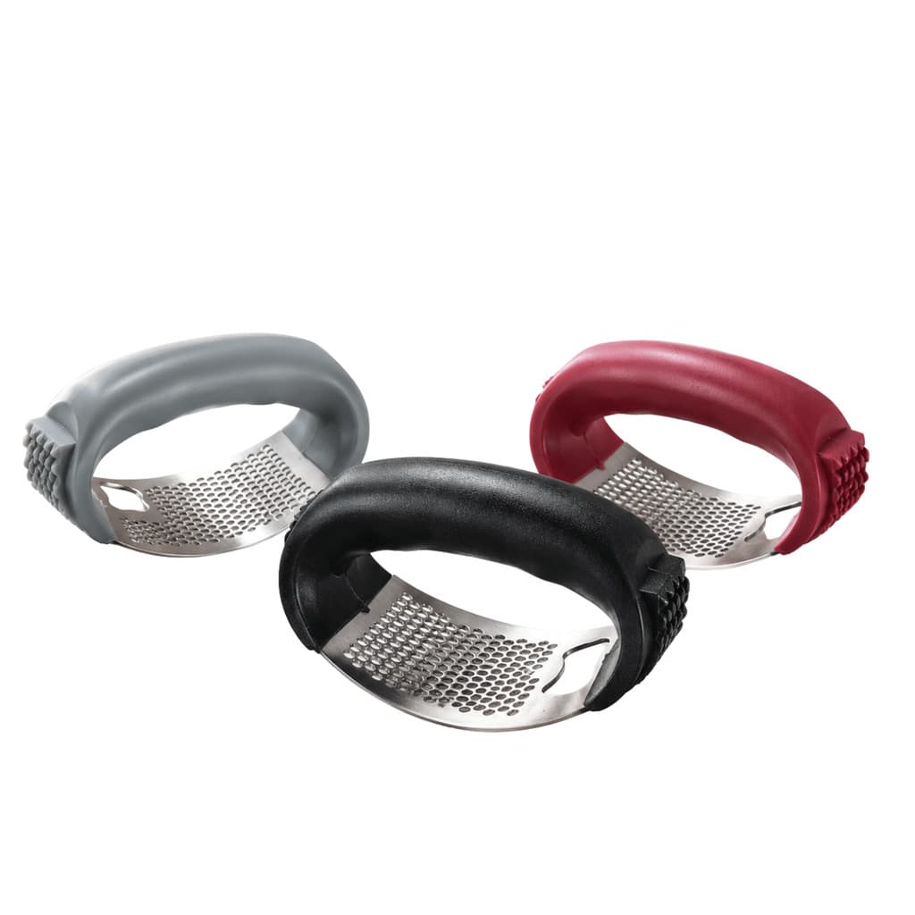 Amassador de Alho Inox Triturador Manual Gourmet com Abridor Garrafas Cabo Anatômico