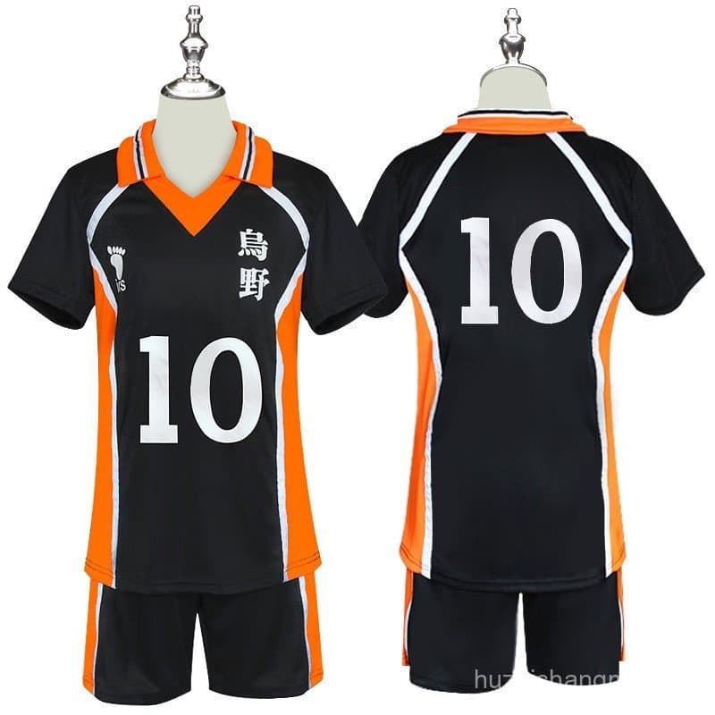 Cosplay Haikyuu, Uniforme de Vôlei da Escola Secundária Karasuno, Fantasia de Anime, Roupas para Festa, Exposição de Qua