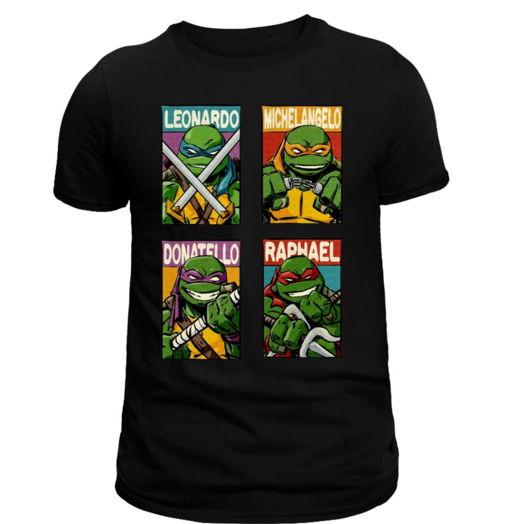 Camisa-Camiseta Tartarugas Ninja Desenho Animado Adulto e Infantil Blusa unissex 100%Algodão Envio Imediato