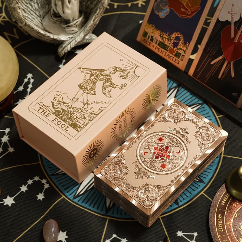 Conjunto Completo de Cartas de Tarot Russas Waite, Cartas de Tarot Clássicas com Folha Dourada 77US