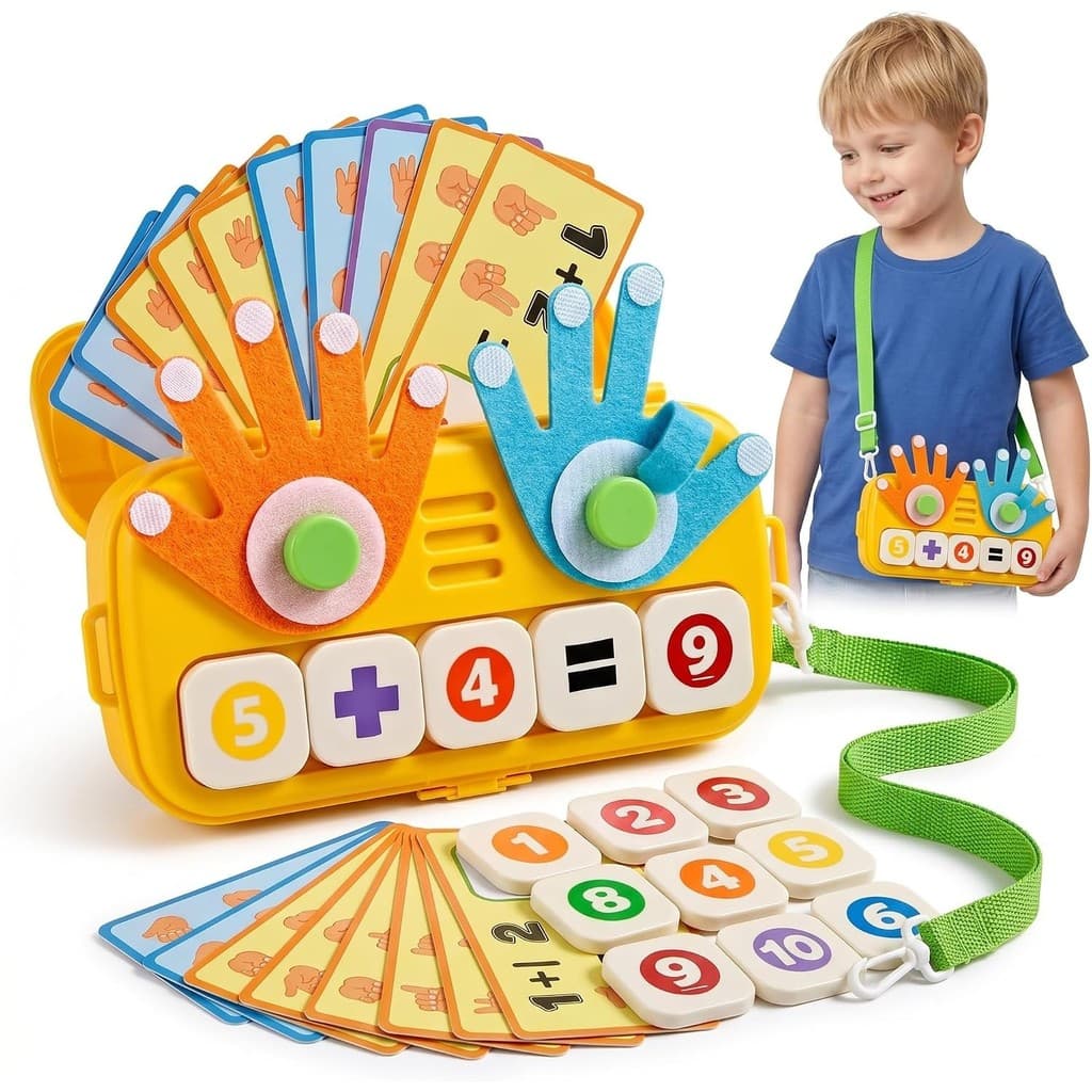 Brinquedos Matemáticos Pré-Escolares Montessori Para Crianças De 3 4 5 Anos , Jogo De Aprendizagem De Contagem , Adição
