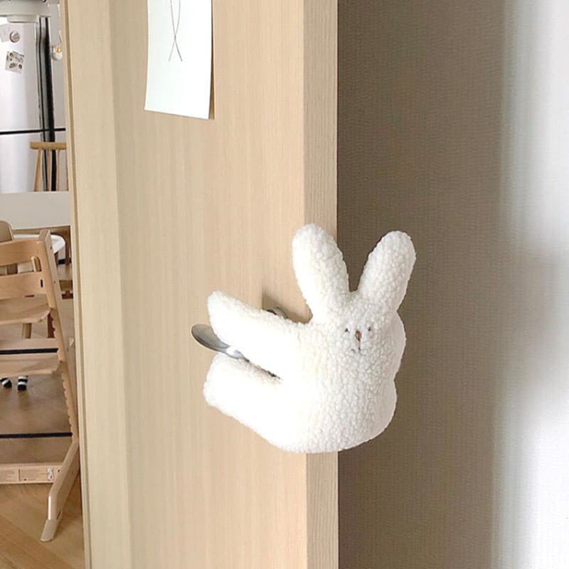 Brinquedo de conforto estilo coreano INS em forma de pato, gatinho, de lã de cordeiro para crianças, batente de porta an