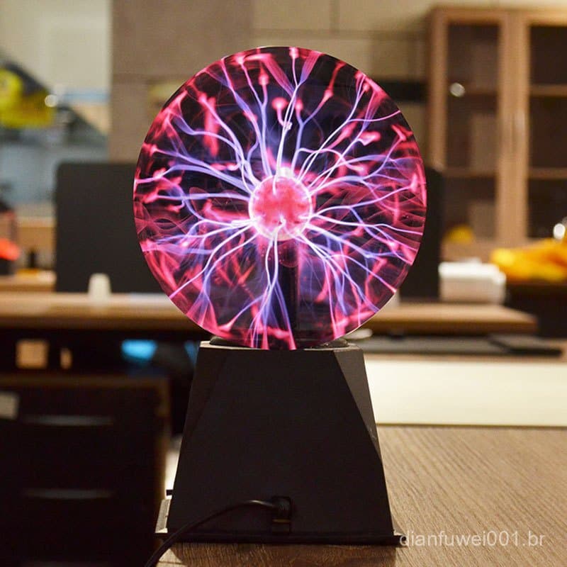 Bola de Plasma Eletrostática USB, Bola Mágica de Relâmpagos, Bola Iluminada Sensível ao Toque, Bola Mágica, Lâmpada de Í