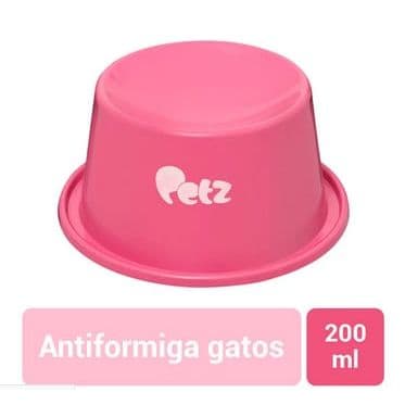 Comedouro Petz Antiformiga Alto Rosa Para Gatos