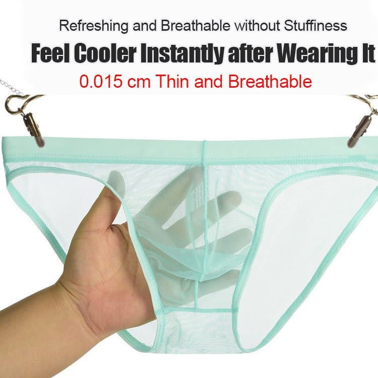 [Conforto Leve] Homens Cueca de Malha Fina Transparente/Design Baixo/Sensual/Respirável
