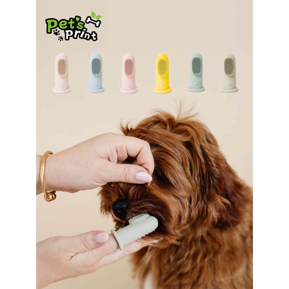 PetsPrint Pet Dedo Escova de Dentes Cão Gato Dedo Escova de Dentes Capa Oral Ferramenta de Cuidados de Limpeza