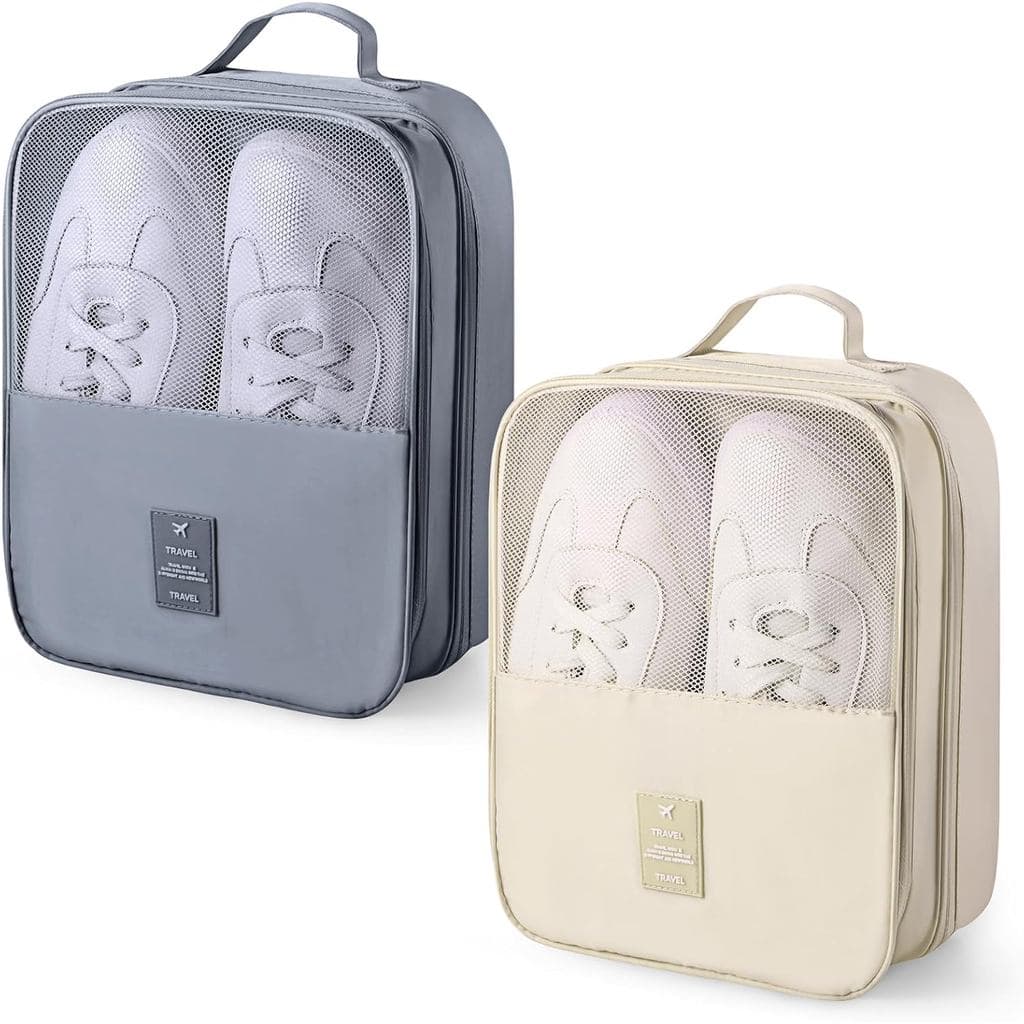 Windyun 2 Peças de Sacos para Sapatos de Viagem, Capacidade para 3 Pares de Sapatos, Saco de Viagem para Embalar Sapatos