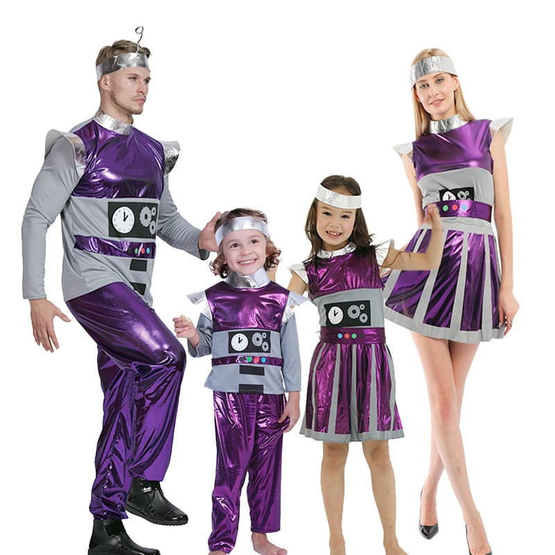 Agora roxo alienígena dança desempenho traje máquina grupo familiar santo Festival traje