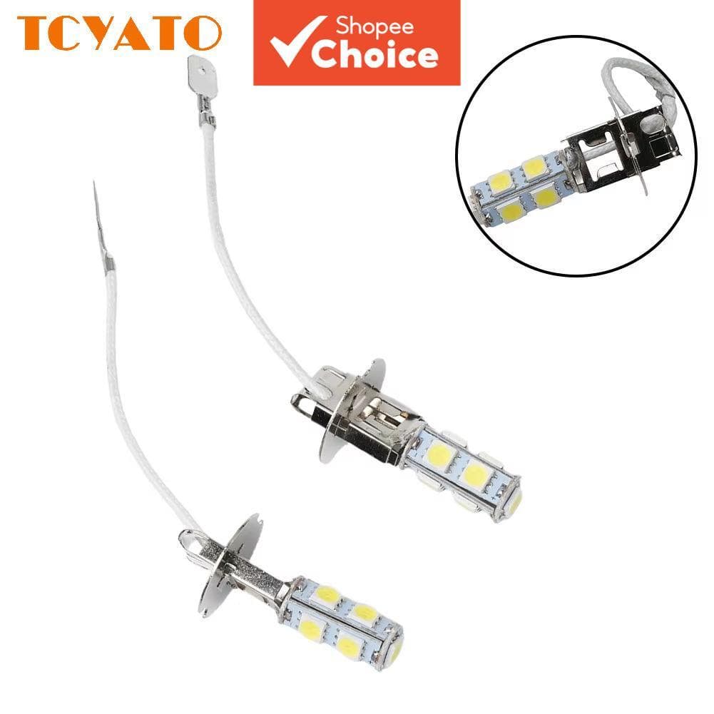 Tcyato 2pcs H1 H3 5050 9-led 6000k 12v Dc Nevoeiro Drl Lâmpadas De Condução De Carro