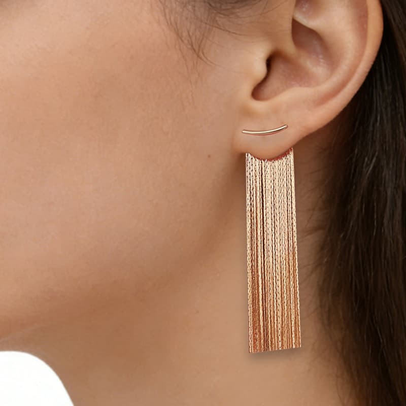 Retro longo borla brincos feminino luz luxo nicho Design High-End moda elegante All-Match brincos
