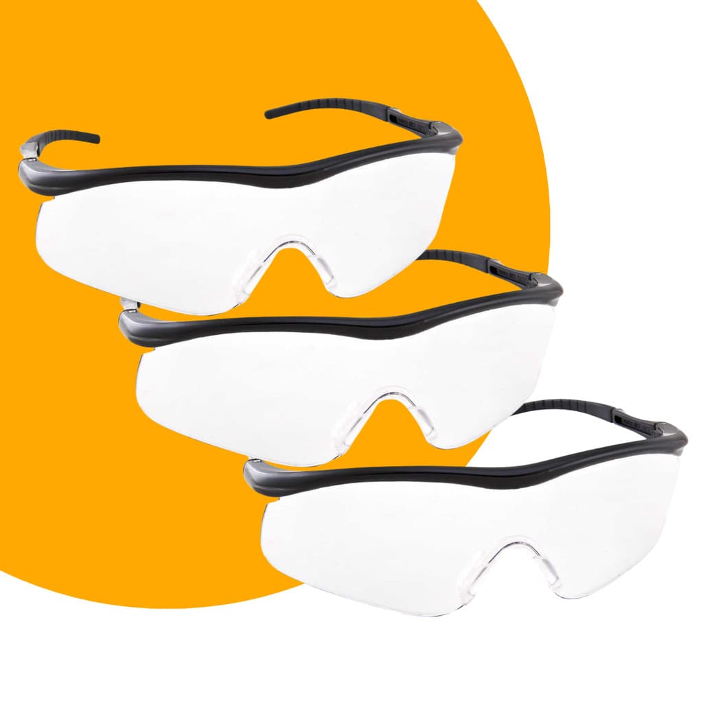 Kit 3 Óculos De Proteção Segurança Rottweiler Vonder Anti Risco EPI  Fumê Incolor Para Trabalho Esporte Lazer Conforto