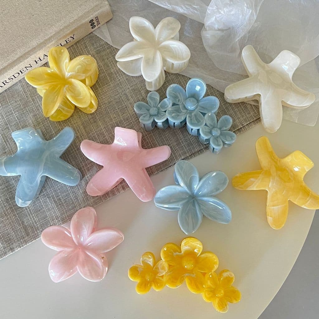 Grampo de cabelo feminino flor-grampo de cabelo antiderrapante, Design de primavera, adequado para estilo exuberante de