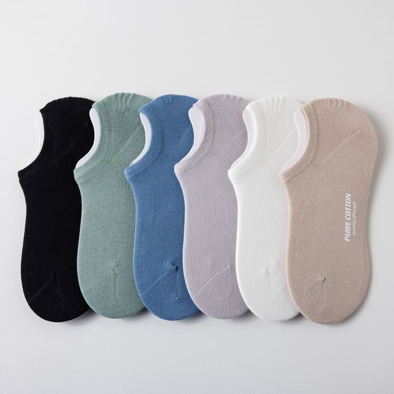 Meias masculinas boca rasa barco meias verão estilo fino meias invisíveis masculinas Silicone antiderrapante respirável