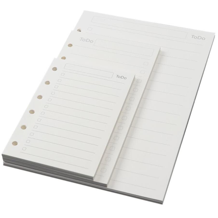 Fichário de Papel A5 / A6 / A6 com 6 Furos para Caderno/Diário/Agenda/Planejador/Inserção/45 Folhas