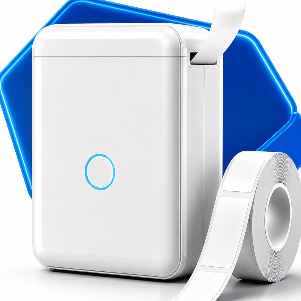 Impressora De Etiquetas Inteligente Térmica Bluetooth Sem Tinta iOS Android Com Bobina Adesiva Sem Fio Pronta Entrega