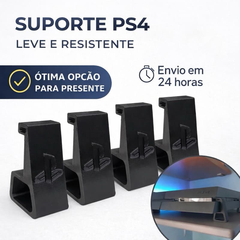 Suportes Pezinhos para Ps4 Playstation Slim ou Fat ou Pro - 4UND