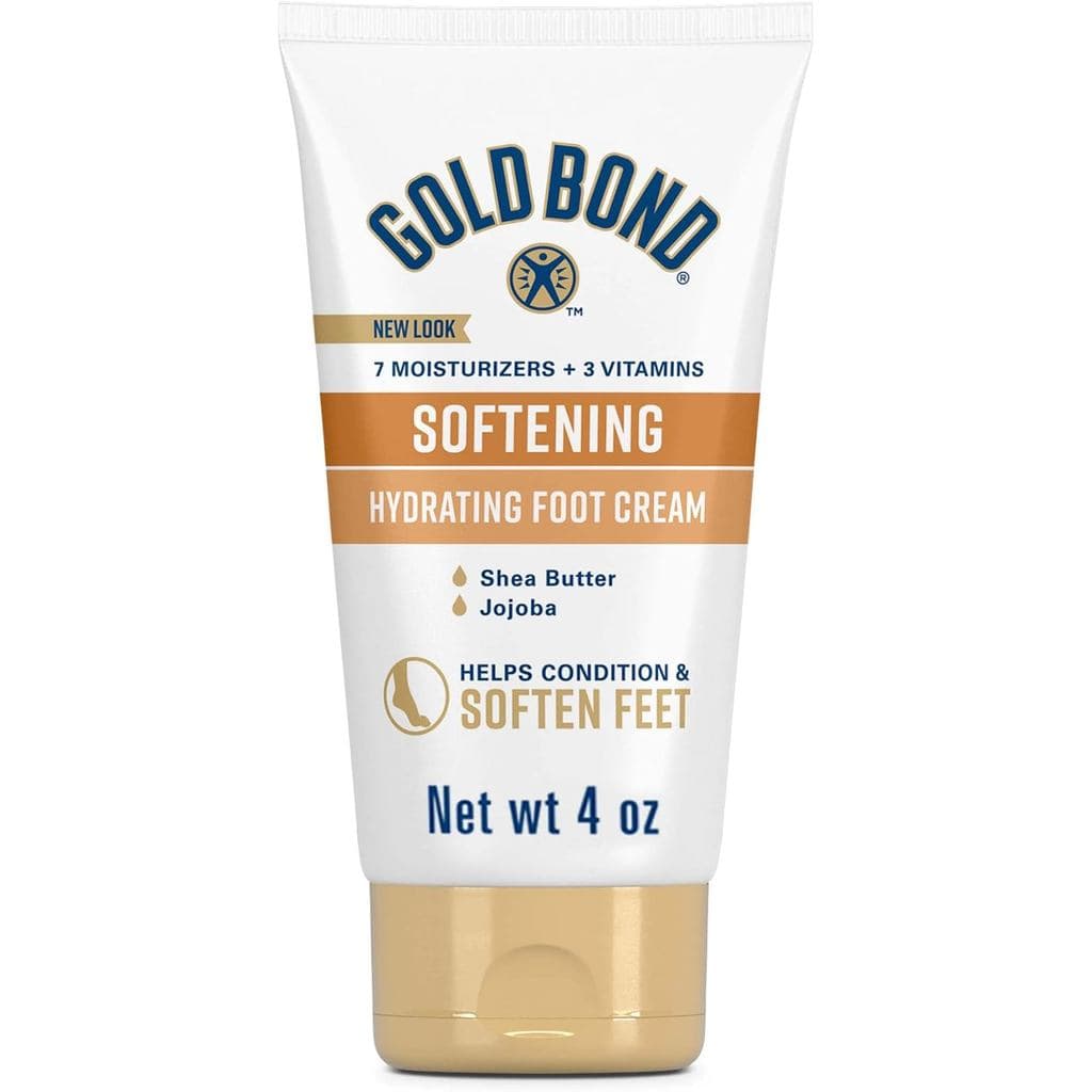 Creme Suavizante para os Pés Gold Bond, 4 oz., Loção para os Pés com Manteiga de Karité para Suavizar Pés Ásperos e Seco