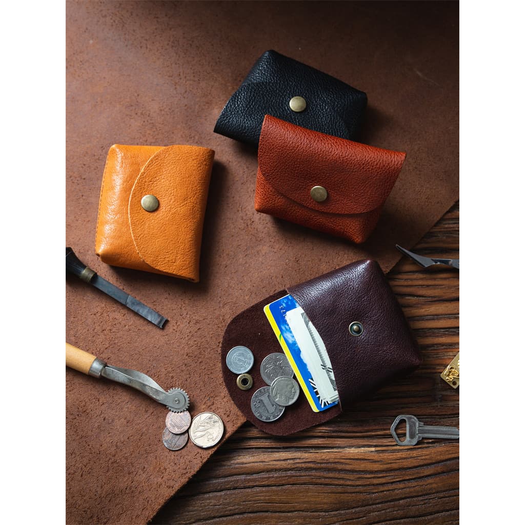 dompet lelaki kulit original dompet kulit lelaki original dompet lelaki Bolsa de moedas masculina Mini fivela simples de