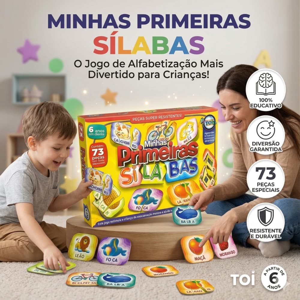 Jogo Educativo Minhas Primeiras Silabas  - Toia