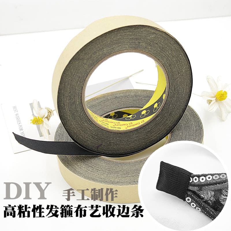 DIY acessórios para o cabelo Material bandana terminando borda de borracha fita pano tira Hairband artesanal Headwear fa