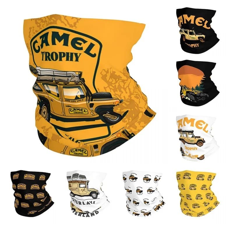 Camel Trophy Defender 110 Bandana Pescoço Capa moto Amarelo Carro Balaclavas Multifuncional Tiara Ciclismo Unissex Adult