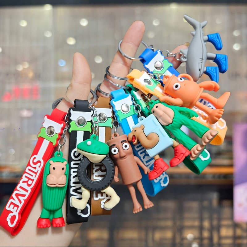 Venda quente⭐Quente Terrier montanha mar clássico boneca chaveiro alienígena engraçado abstrato vara de madeira homem tu
