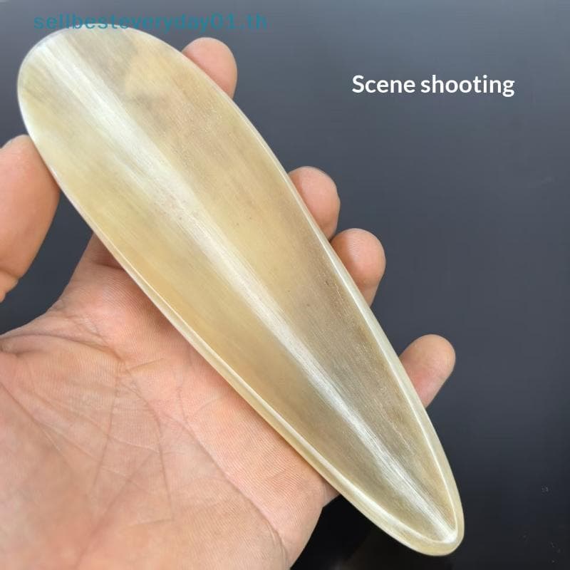 & Sellbest 1 Pcs Chifre De Búfalo Natural Sem Estresse Ferramenta De Massagem Guasha Acupuntura SPA Terapia Gua Sha Mass