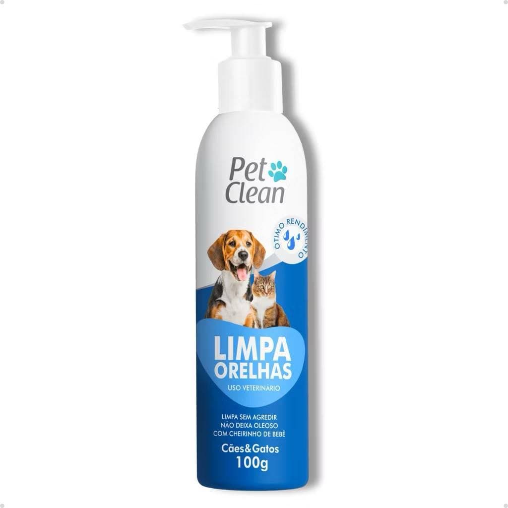 Limpa Orelhas e Ouvidos Para Cães e Gatos Remoção de Ceras e Oleosidade Pet Clean Envio Imediato