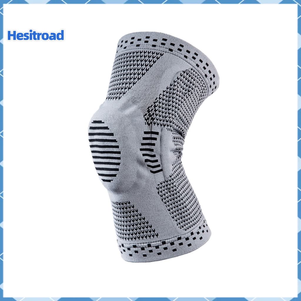 Knitted Knee Compression Sleeve with Side Stabilizer Patella Pad – Meniscus Tear Recovery Joint Pain Relief Running Sp