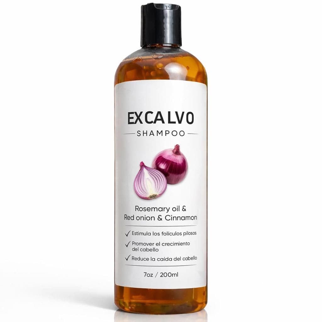 Shampoo Lexenic Excalvo - Shampoo Excalvo para Homens com Óleo de Alecrim, Extrato de Cebola Vermelha e Canela, Menos Qu