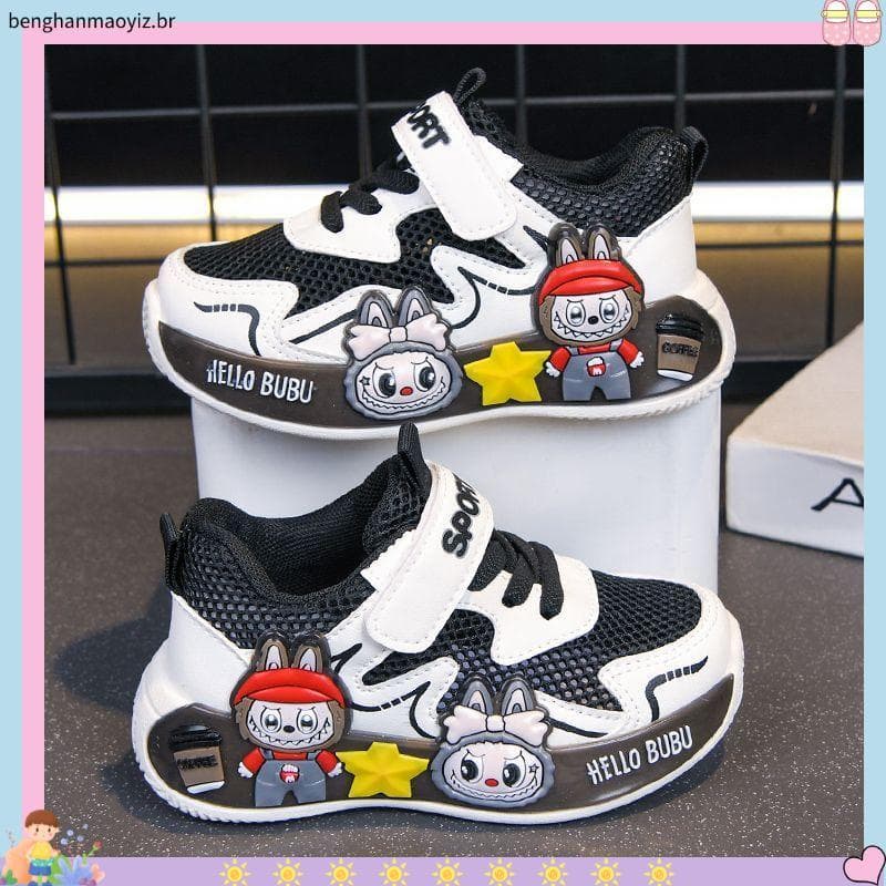 2026 novo estilo primavera verão sapatos esportivos meninos meninas tênis de corrida Casual malha respirável oco sapato